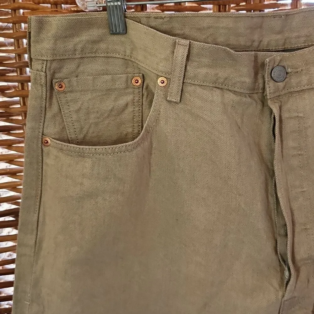 Limited Levis 501 White Oak Cone Denim 2015 Jeans 42 x 30